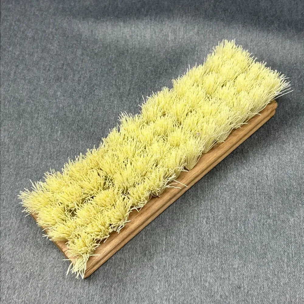 Vintage National Brush Co Hand Scrub Brush Wood Heavy Duty 7 Inch Cleaning USA